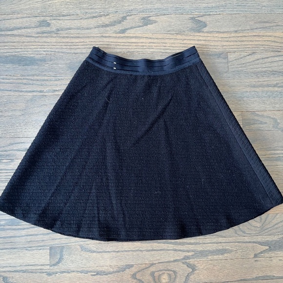 Sandro Paris A-Line Fit and Flare Mini Skirt Black Size 2 U.S 4 French Girl Chic - Picture 4 of 7